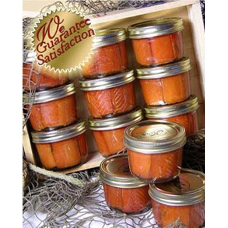 Quinault Gift Box - 3 Cans (Smoked Coho Salmon, Smoked Steelhead, & Smoked  King Salmon)